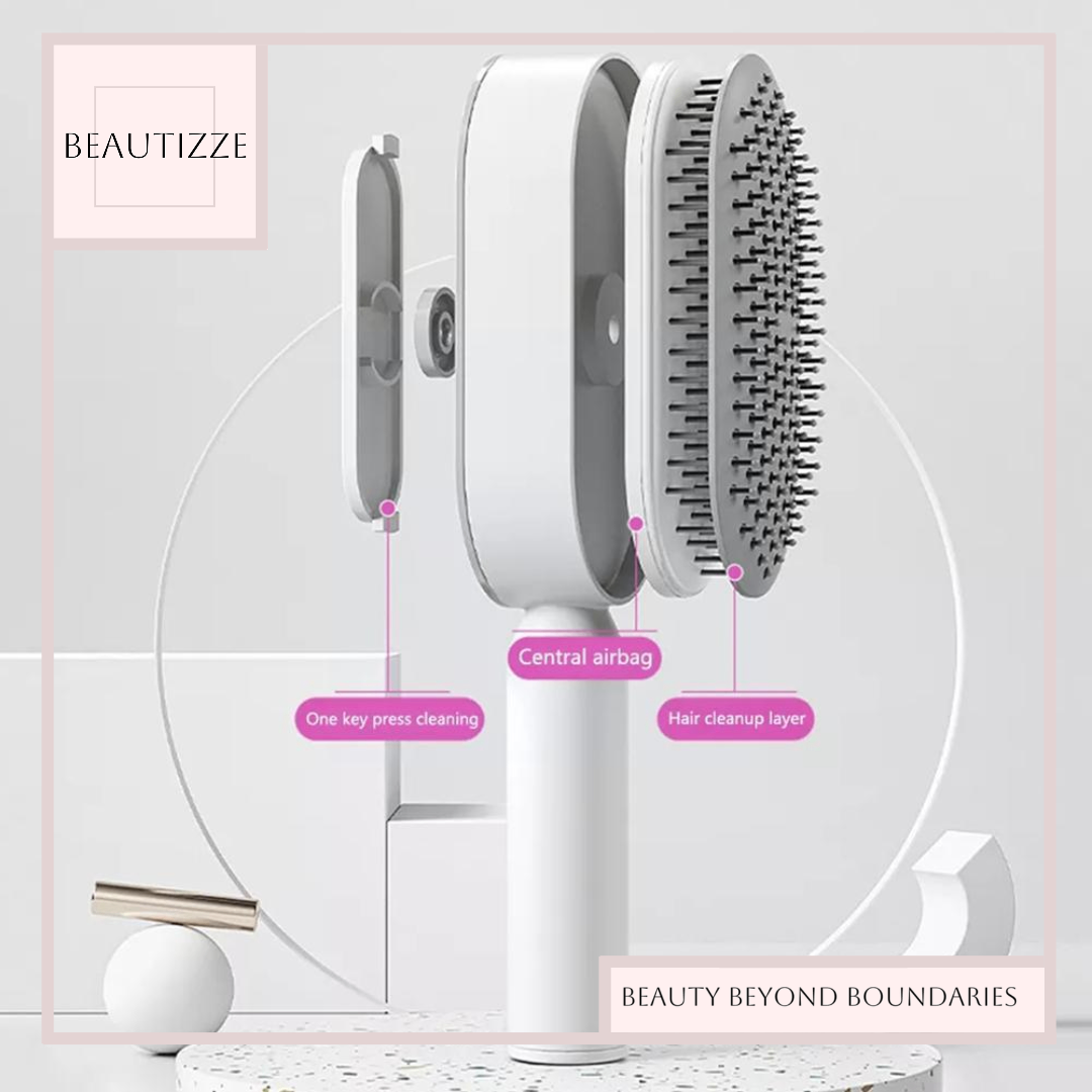 3D Air Cushion Self-Cleaning Hairbrush – Best Anti-Static Scalp Massage Brush