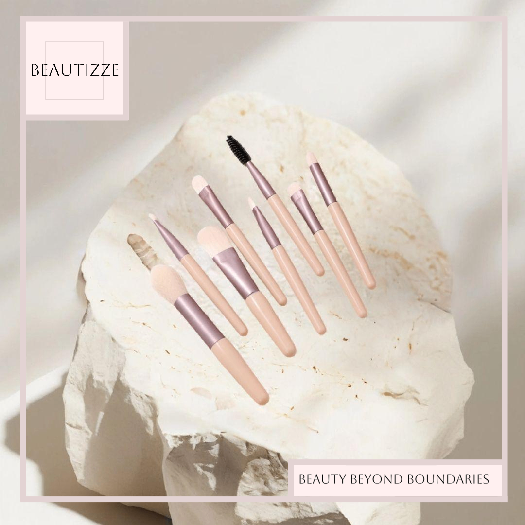 8-PC Macarons Mini Makeup Brushes Set – Best Travel-Friendly Brush Collection