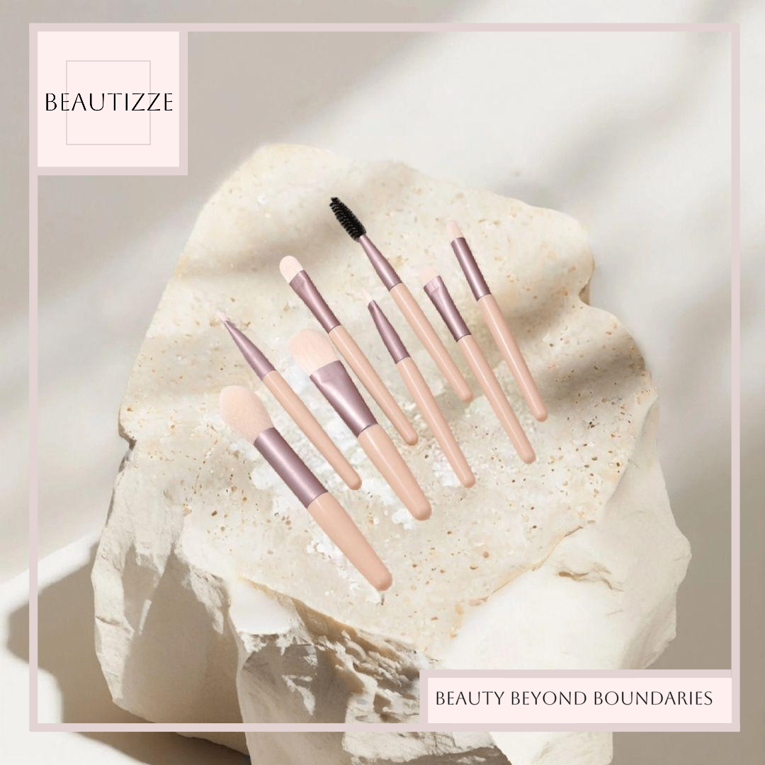 8-PC Macarons Mini Makeup Brushes Set – Best Travel-Friendly Brush Collection