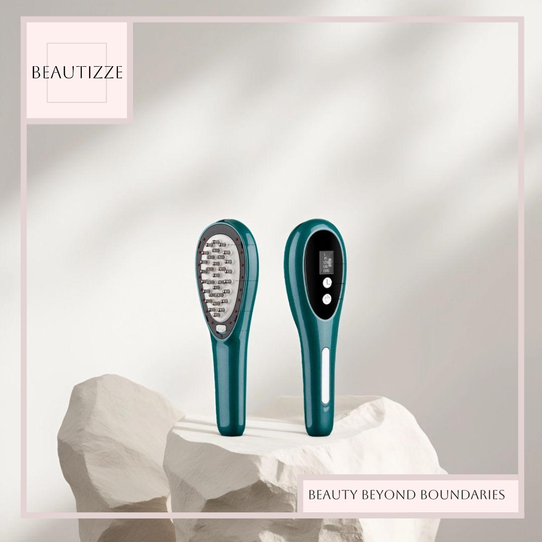 EMS Microcurrent Infrared Light Vibration Massage Comb – Best Scalp Care Tool for Hair Growth