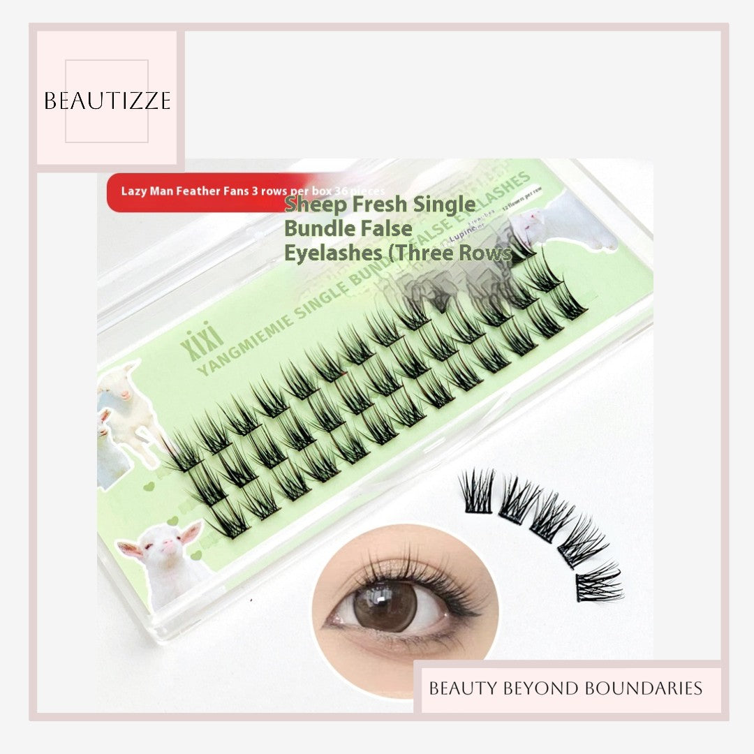 Trilogy False Cat Ears Lower Eyelashes – Segmented, Natural-Looking Lashes for Everyday Glam