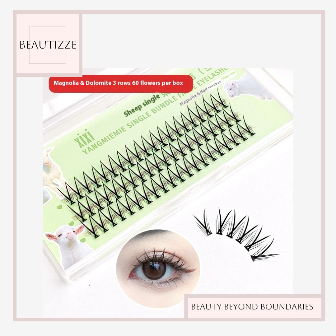 Trilogy False Cat Ears Lower Eyelashes – Segmented, Natural-Looking Lashes for Everyday Glam