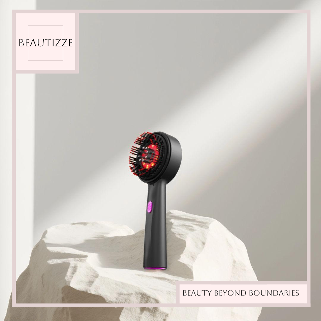 Electric Scalp Massager Brush – Best Red Light Therapy Hair Tool for Thicker, Fuller Hair