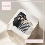 Twelve Bottles Black PU Zipper Bag Makeup Brush Set – Best Affordable Professional Tools for Your Beauty Routine